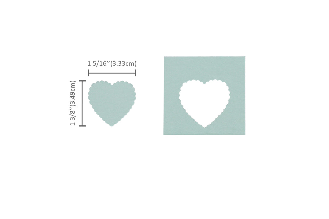 1.5 inch Scalloped Heart Lever Action Craft Punch, Valentine’s Day Punch, for Paper Crafting Scrapbooking
