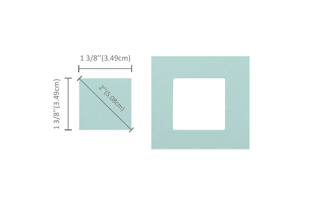 1 3/8" x 1 3/8" Square Lever Action Craft Punch for Paper Crafting Scrapbooking (2 inch Square measured diagonally)