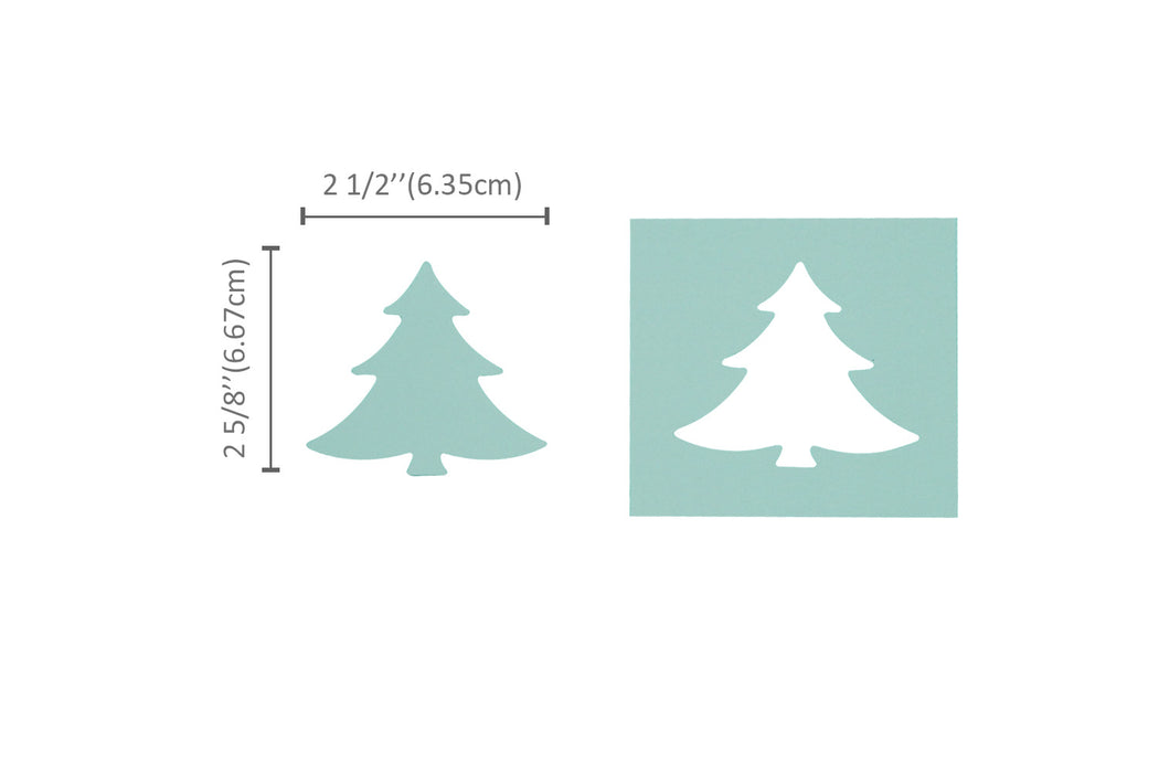 3 inch Fir Tree, Christmas Tree, Christmas Punch, Lever Action Craft Punch for Paper Crafting Scrapbooking