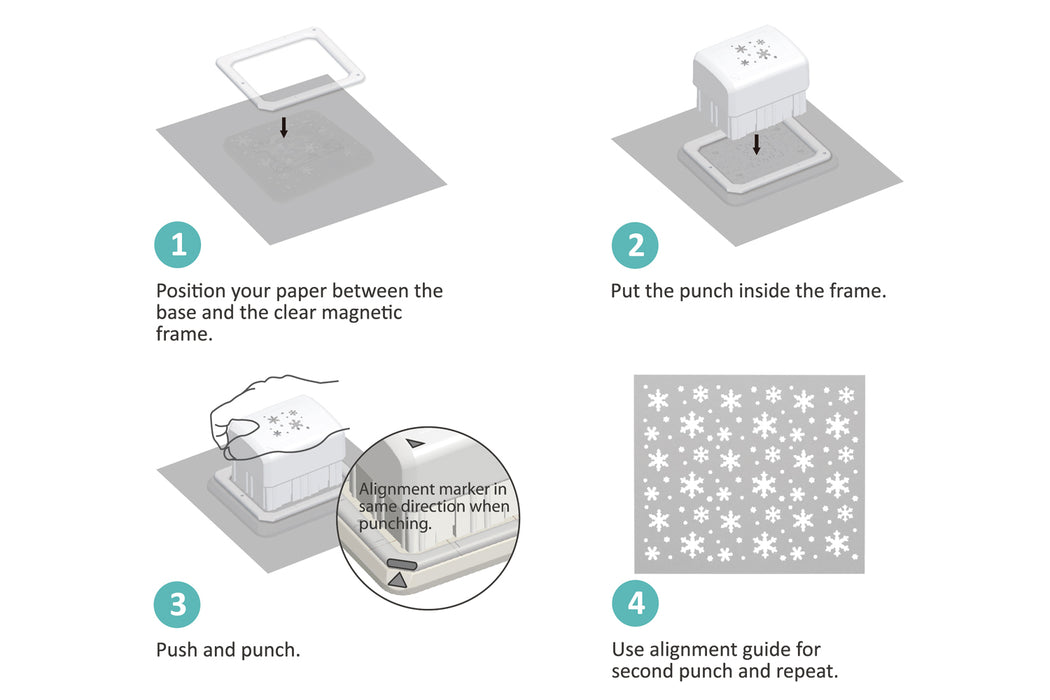 Snowflake Anywhere Craft Punch, Christmas Punch, All Over The Page Punch