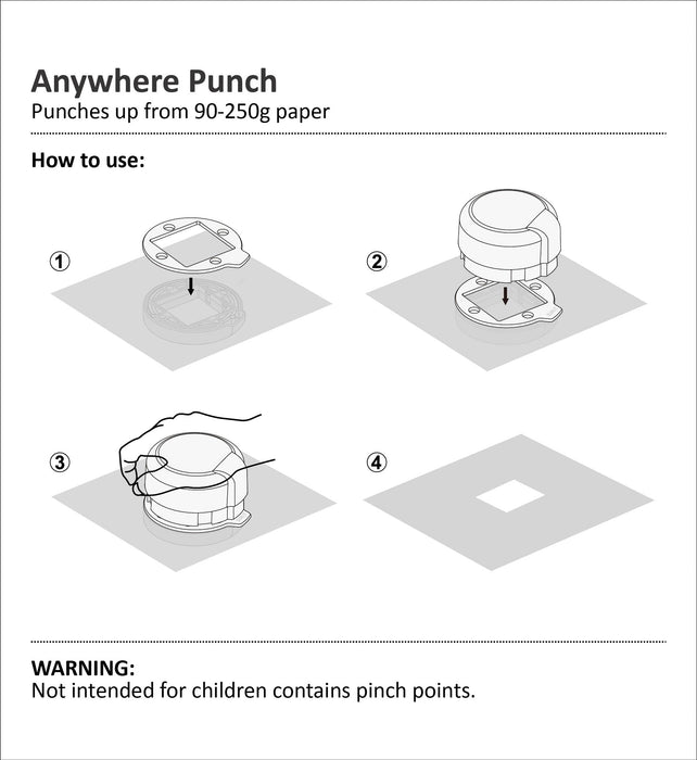 2" x 2" Bracket  Magnetic Punch, Anywhere Punch, Everywhere Punch, Window Punch, Frame Punch, for Paper Crafting Scrapbooking